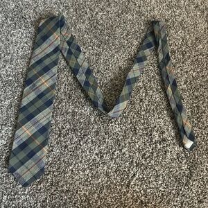 Charing Cross by Schreter Blue/Orange Plaid Neck Tie Men’s Vintage